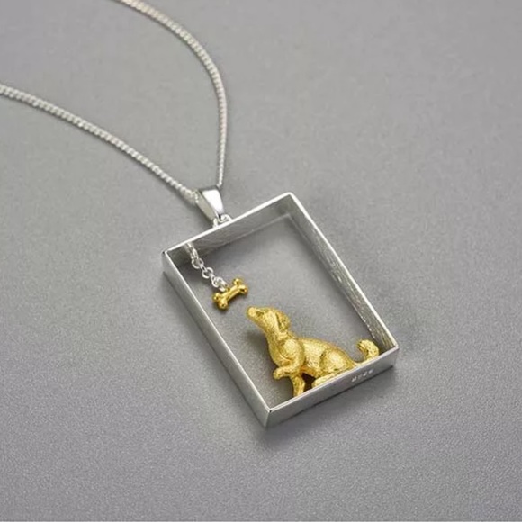 Artisan Handmade 925 Silver The Zaida Dog Necklace - Picture 10 of 10